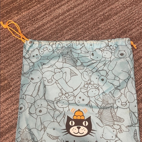 Jellycat London Teal Drawstring Dust Bag large 23x15.5” inches - Picture 3 of 10